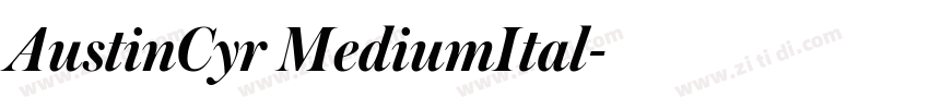 AustinCyr MediumItal字体转换
